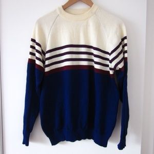 VINTAGE Color Block Striped Sweater